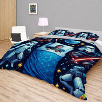 Starwars bedding - Funny graphics duvet covers linen high quality cotton quilt sets and pillowcase - Lusy Store LLC