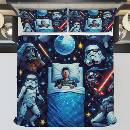 Starwars bedding - Funny graphics duvet covers linen high quality cotton quilt sets and pillowcase - Lusy Store LLC