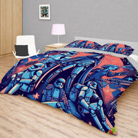 Starwars bedding - Funny graphics duvet covers linen high quality cotton quilt sets and pillowcase - Lusy Store LLC