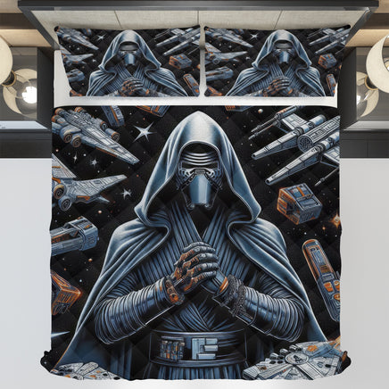 Starwars bedding - Kylo Ren cool black graphics duvet covers linen high quality cotton quilt sets and pillowcase - Lusy Store LLC