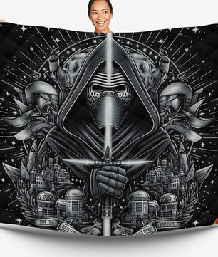 Starwars bedding - Kylo Ren cool graphics duvet covers linen high quality cotton quilt sets and pillowcase - Lusy Store LLC