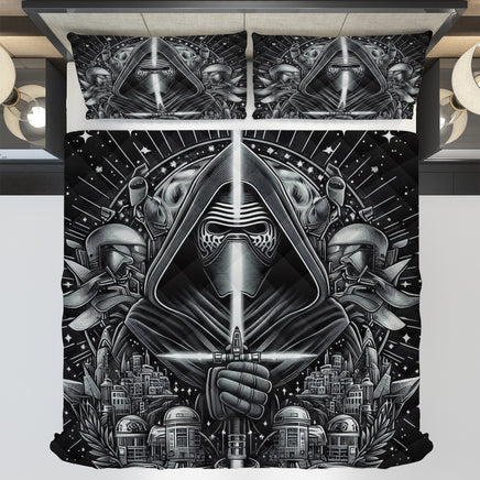 Starwars bedding - Kylo Ren cool graphics duvet covers linen high quality cotton quilt sets and pillowcase - Lusy Store LLC