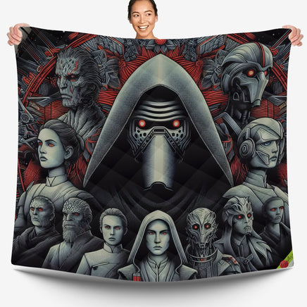 Starwars bedding - Kylo Ren cool graphics duvet covers linen high quality cotton quilt sets and pillowcase - Lusy Store LLC