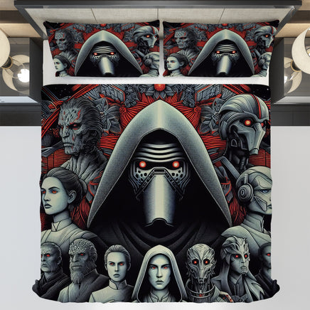 Starwars bedding - Kylo Ren cool graphics duvet covers linen high quality cotton quilt sets and pillowcase - Lusy Store LLC