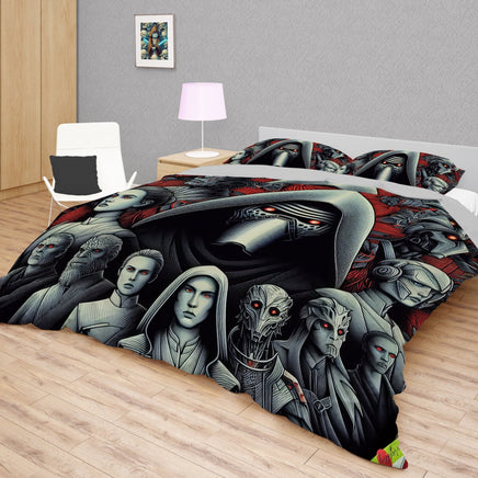 Starwars bedding - Kylo Ren cool graphics duvet covers linen high quality cotton quilt sets and pillowcase - Lusy Store LLC