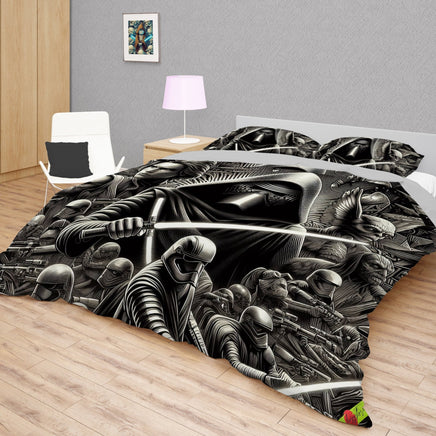 Starwars bedding - Kylo Ren graphics duvet covers linen high quality cotton quilt sets and pillowcase - Lusy Store LLC