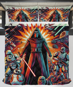 Starwars bedding - Kylo Ren graphics duvet covers linen high quality cotton quilt sets and pillowcase - Lusy Store LLC
