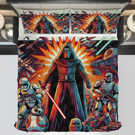 Starwars bedding - Kylo Ren graphics duvet covers linen high quality cotton quilt sets and pillowcase - Lusy Store LLC