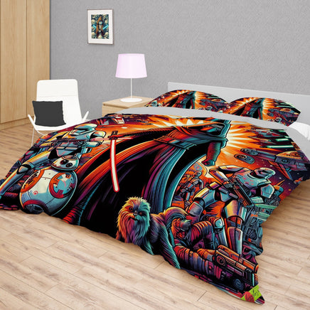 Starwars bedding - Kylo Ren graphics duvet covers linen high quality cotton quilt sets and pillowcase - Lusy Store LLC