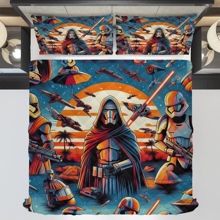 Starwars bedding - Kylo Ren graphics duvet covers linen high quality cotton quilt sets and pillowcase - Lusy Store LLC