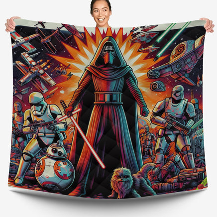 Starwars bedding - Kylo Ren graphics duvet covers linen high quality cotton quilt sets and pillowcase - Lusy Store LLC