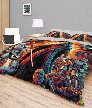 Starwars bedding - Kylo Ren graphics duvet covers linen high quality cotton quilt sets and pillowcase - Lusy Store LLC