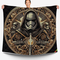 Starwars bedding - Kylo Ren luxury black gold graphics duvet covers linen high quality cotton quilt sets and pillowcase - Lusy Store LLC