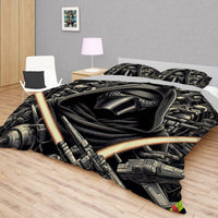 Starwars bedding - Kylo Ren luxury black graphics duvet covers linen high quality cotton quilt sets and pillowcase - Lusy Store LLC