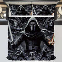 Starwars bedding - Kylo Ren luxury black graphics duvet covers linen high quality cotton quilt sets and pillowcase - Lusy Store LLC