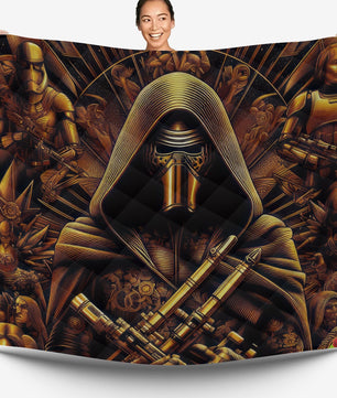 Starwars bedding - Kylo Ren luxury graphics duvet covers linen high quality cotton quilt sets and pillowcase - Lusy Store LLC