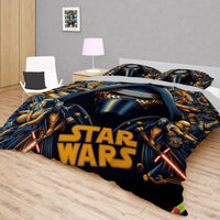 Starwars bedding - Kylo Ren luxury graphics duvet covers linen high quality cotton quilt sets and pillowcase - Lusy Store LLC