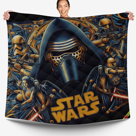 Starwars bedding - Kylo Ren luxury graphics duvet covers linen high quality cotton quilt sets and pillowcase - Lusy Store LLC