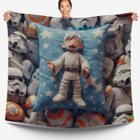 Starwars bedding - Obi-Wan Kenobi funny cartoon duvet covers linen high quality cotton quilt sets and pillowcase - Lusy Store LLC