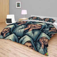 Starwars bedding - Obi-Wan Kenobi funny cartoon duvet covers linen high quality cotton quilt sets and pillowcase - Lusy Store LLC