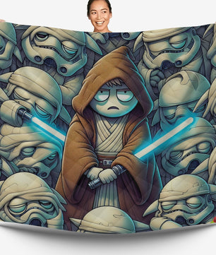 Starwars bedding - Obi-Wan Kenobi funny cartoon duvet covers linen high quality cotton quilt sets and pillowcase - Lusy Store LLC