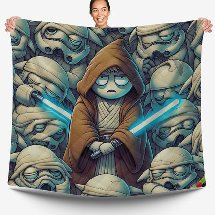 Starwars bedding - Obi-Wan Kenobi funny cartoon duvet covers linen high quality cotton quilt sets and pillowcase - Lusy Store LLC