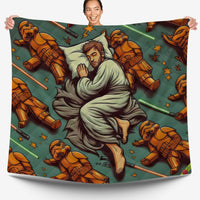 Starwars bedding - Obi-Wan Kenobi funny cartoon duvet covers linen high quality cotton quilt sets and pillowcase - Lusy Store LLC