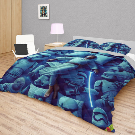 Starwars bedding - Obi-Wan Kenobi graphics duvet covers linen high quality cotton quilt sets and pillowcase - Lusy Store LLC