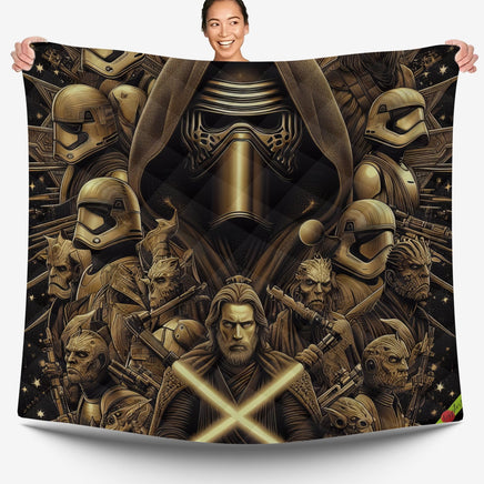 Starwars bedding - Obi-Wan Kenobi luxury graphics duvet covers linen high quality cotton quilt sets and pillowcase - Lusy Store LLC