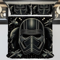 Starwars bedding - Stormtrooper black graphics duvet covers linen high quality cotton quilt sets and pillowcase - Lusy Store LLC