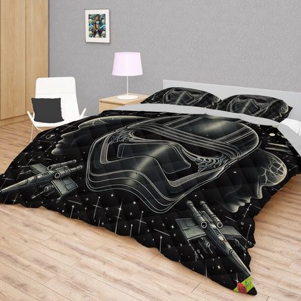 Starwars bedding - Stormtrooper black graphics duvet covers linen high quality cotton quilt sets and pillowcase - Lusy Store LLC