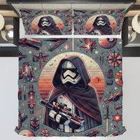 Starwars bedding - Stormtrooper cool graphics duvet covers linen high quality cotton quilt sets and pillowcase - Lusy Store LLC