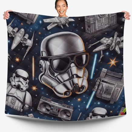 Starwars bedding - Stormtrooper Darth Vader cool graphics duvet covers linen high quality cotton quilt sets and pillowcase - Lusy Store LLC