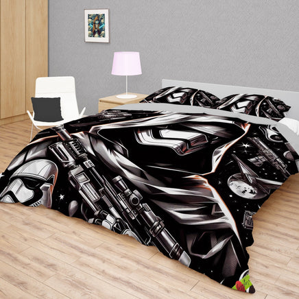 Starwars bedding - Stormtrooper graphics duvet covers linen high quality cotton quilt sets and pillowcase - Lusy Store LLC