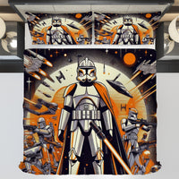 Starwars bedding - Stormtrooper graphics duvet covers linen high quality cotton quilt sets and pillowcase - Lusy Store LLC