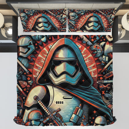 Starwars bedding - Stormtrooper graphics duvet covers linen high quality cotton quilt sets and pillowcase - Lusy Store LLC