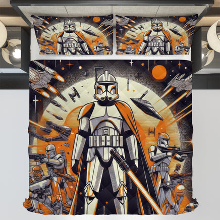 Starwars bedding - Stormtrooper graphics duvet covers linen high quality cotton quilt sets and pillowcase - Lusy Store LLC