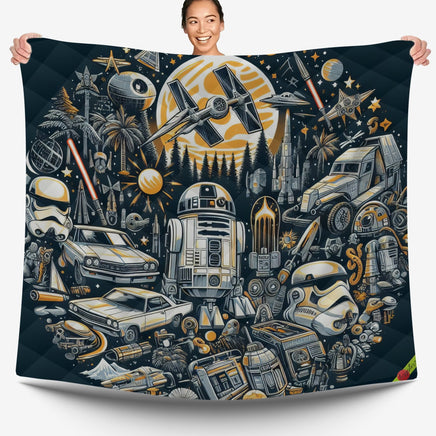 Starwars bedding - Stormtrooper R2-D2 graphics duvet covers linen high quality cotton quilt sets and pillowcase - Lusy Store LLC