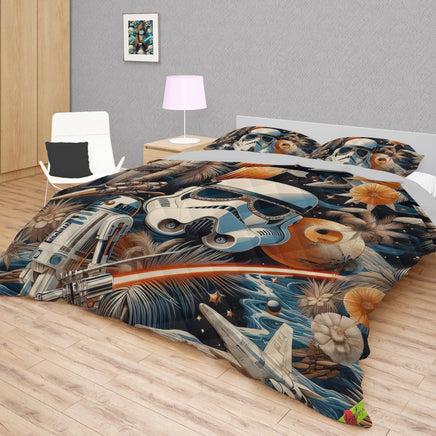 Starwars bedding - Stormtrooper summer graphics duvet covers linen high quality cotton quilt sets and pillowcase - Lusy Store LLC