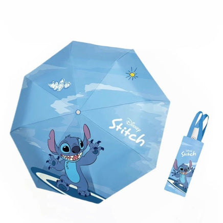 Stitch Automatic Umbrella - Lilo & Stitch Rain or Shine Umbrella with UV Protection 2-Manual-5 fold