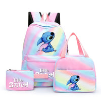 Stitch Backpack 3pcs/set Lilo Stitch Student Boy Girl Schoolbag Colorful with Lunch Bag - Lusy Store LLC