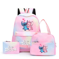 Stitch Backpack 3pcs/set Lilo Stitch Student Boy Girl Schoolbag Colorful with Lunch Bag - Lusy Store LLC