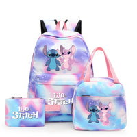 Stitch Backpack 3pcs/set Lilo Stitch Student Boy Girl Schoolbag Colorful with Lunch Bag - Lusy Store LLC