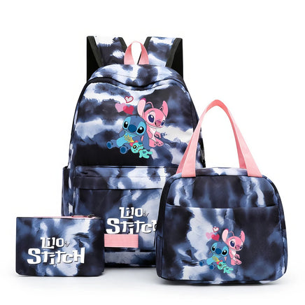 Stitch Backpack 3pcs/set Lilo Stitch Student Boy Girl Schoolbag Colorful with Lunch Bag - Lusy Store LLC
