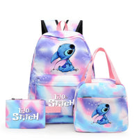 Stitch Backpack 3pcs/set Lilo Stitch Student Boy Girl Schoolbag Colorful with Lunch Bag - Lusy Store LLC