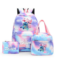 Stitch Backpack 3pcs/set Lilo Stitch Student Boy Girl Schoolbag Colorful with Lunch Bag - Lusy Store LLC
