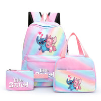Stitch Backpack 3pcs/set Lilo Stitch Student Boy Girl Schoolbag Colorful with Lunch Bag - Lusy Store LLC