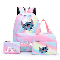 Stitch Backpack 3pcs/set Lilo Stitch Student Boy Girl Schoolbag Colorful with Lunch Bag - Lusy Store LLC