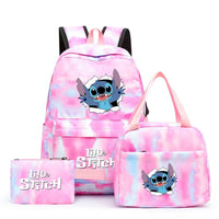 Stitch Backpack 3pcs/set Lilo Stitch Student Boy Girl Schoolbag Colorful with Lunch Bag - Lusy Store LLC