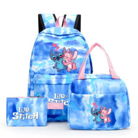 Stitch Backpack 3pcs/set Lilo Stitch Student Boy Girl Schoolbag Colorful with Lunch Bag - Lusy Store LLC